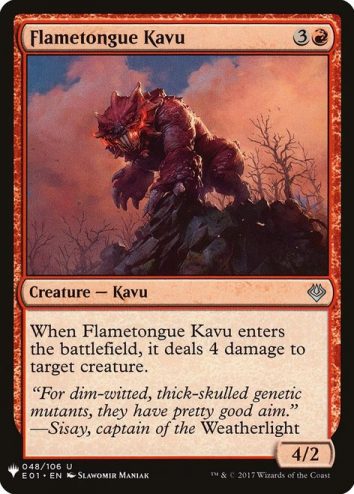 Flametongue Kavu- Mystery Booster
