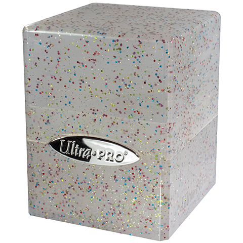 Pudełko Satin Cube Glitter Przezroczyste
